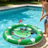 Naroote Inflatable Golf Pool Game Set PVC Floating Chipping Green with Scoring Zones Quick Setup Plush Surface for Kids and Family Pool Party Backyard Water Play view 3