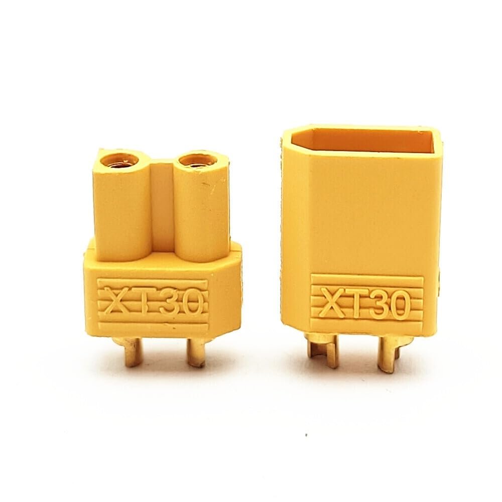 VERBANA XT30 XT-30 Male Female Bullet Connectors for RC FPV Drone Quadcopter Aircraft Parts(1 Pair)