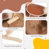 Kids Rocking Horse, Plush Toddler Rocker, Wooden Base Ride-On Toy with Handle Grip, Traditional Toy for Kids 36M+, Brown view 4