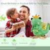 Kids Ride-On Rocking Horse Toy Frog Style Rocker with Fun Music, Seat Belt & Soft Plush Fabric Hand Puppet for Children 18-36 Months view 4