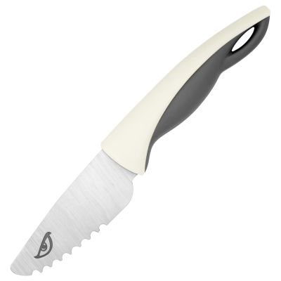 Tressify Serrated Kids Kitchen Knife, Children's Training Knife for Real Cooking, Educational Stainless Steel Blade with Plastic Handle, Safe Cartoon Design, 7.2 Inch