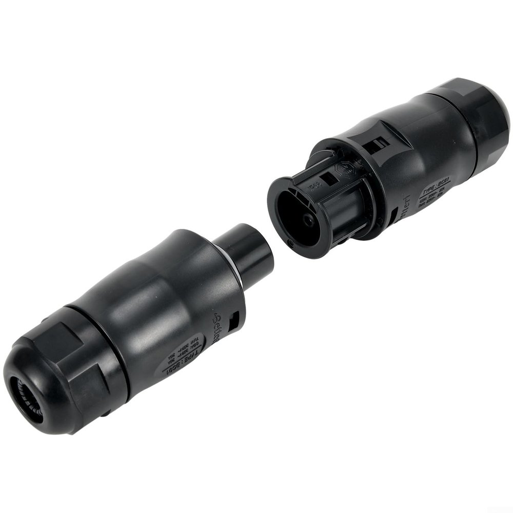 XNManaWork BC01 3-Pin Coupling For Connecting Two Inverters, Socket Female And Male, IP67 Waterproof Connector For APsystems For Hoymiles Deye Sun, 2.5-4mm2
