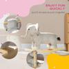 Rocking Horse, Kids Rocking Animal, Elephant Rocker with Realistic Sounds, Plush Ride on Toy for Years 2-4, Gray view 3