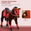 Ride on Horse for Kids 3-8 Years Old, Toddlers Race Horse with Neighing Sound, Ride on Animal Pony Toy with Saddle & Stirrups, Brown view 4