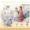 Kids Ride-On Rocking Horse, Koala-Shaped Rocker with Realistic Sounds for Children 18-36 Months, Gray view 2
