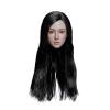Fxzqgnh 1/6 Female Head Headpiece 12 Inch Female Figure Head Braided Hair for Collecting, Black Long Hair view 1