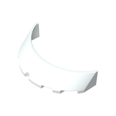 Windscreen 3X6X1 Curved with 2 Circular Stud Holders in Bottom, 10 pcs