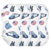 Mazeann Police Car Pattern Burp Cloths Baby Boys Girls Absorbent Soft Cotton Burping Cloths Rags 4 Pack view 1
