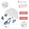 Mazeann Police Car Pattern Burp Cloths Baby Boys Girls Absorbent Soft Cotton Burping Cloths Rags 4 Pack view 3