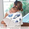 Mazeann Police Car Pattern Burp Cloths Baby Boys Girls Absorbent Soft Cotton Burping Cloths Rags 4 Pack view 4