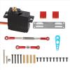 Rc Parts Compatible with WPL C14 C24 1/16 RC Car Upgrade Parts Accessories 17G Metal Gear Servo Steering Link Rod Mount Set view 1