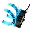 SKorFGX Electric Car Motor Heatsink Cover with Cooling Fan Compatible with 1/10 TT02 RC Car 540 550 3650 Motor Heat Sink Blue view 2