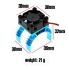 SKorFGX Electric Car Motor Heatsink Cover with Cooling Fan Compatible with 1/10 TT02 RC Car 540 550 3650 Motor Heat Sink Blue view 3