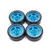 Rc Accessories for WLtoys for Kyosho 1/28 Metal Upgrade 27mm Drift Wheel Tyre RC Car Repair Replacement Parts(Sky Blue) view 1