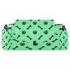 decor gift stroller organizer shoulder strap Dog Cat Paw Print Teal double stroller caddy organizer with infant view 1