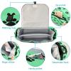 decor gift stroller organizer shoulder strap Dog Cat Paw Print Teal double stroller caddy organizer with infant view 2