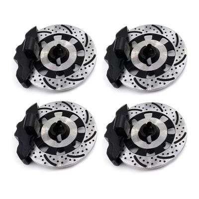 RC Cars Models Compatible with Traxxas for Unlimited for Desert for Racer for UDR 8569 1/7 RC Car Accessories 4Pcs Aluminium Alloy Brake Disc Drive Hub(Black)