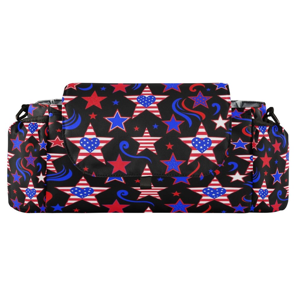decor gift stroller organizer umbrella Patriotic 4th Of July Memorial baby caddy organizer large with essentials