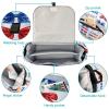 decor gift parent stroller organizer Bow Red White & Blue 4th Of July stroller caddy organizer with cup holder with insulated view 2
