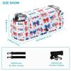decor gift parent stroller organizer Bow Red White & Blue 4th Of July stroller caddy organizer with cup holder with insulated view 3