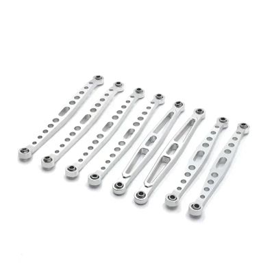 RC Parts Spare Parts for ZP1001 1002 1003 1004 1/10 Metal Connecting Pull Rod Links Suitable Remote Control for Climbing Car Upgrade Parts Replacement Repair(Silver)