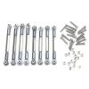 RC Parts Spare Parts for WPL B1 B-1 B14 B-14 B24 B-24 C14 1/16 Metal Steering Pull Servo Rod Base RC Car Parts Accessories Upgrades and Replacements Repairs(Gray) view 1