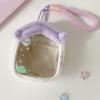 Portable Minis Doll Pouches Carrying Case Clear Figure Display Bag with Keychain Hanging Blinds Box Organizers with Zipper Small Doll Storage Pouches Bag view 2