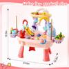 Artmeer Sand and Water Table Playset for Kids, Toddler Water Play Table with Electric Pump Faucet, Play Sink, Fishing Toys, Pink, 2 Pack view 2