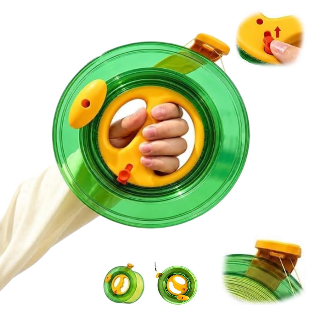 Ergonomic Kite Line Winder with Lock, Large Capacity Kite Reel, Anti Slip Grip String Holder, Heavy Duty Flying Spool Handle, Easy Control Launcher for Outdoor Recreation, Beginner Friendly (10.24in)