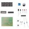 Digital Clock Kits 4 Digit Electronic Soldering Clock Kit with Second Correction Function for Schools DIY Learning view 1