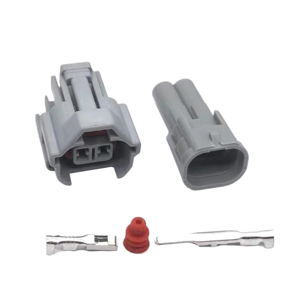 5 Sets 2 Pin Top Slot Female Male Connector 6189-0060 Connectors KIT(Army green)