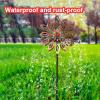 Wind Spinners for Outdoor Yard Decor, 360 Swivel Large Outdoor Metal Wind Spinner with Solar Lights, 75" Wind Sculptures Garden Decor for Patio Lawn Backyard Landscape view 2