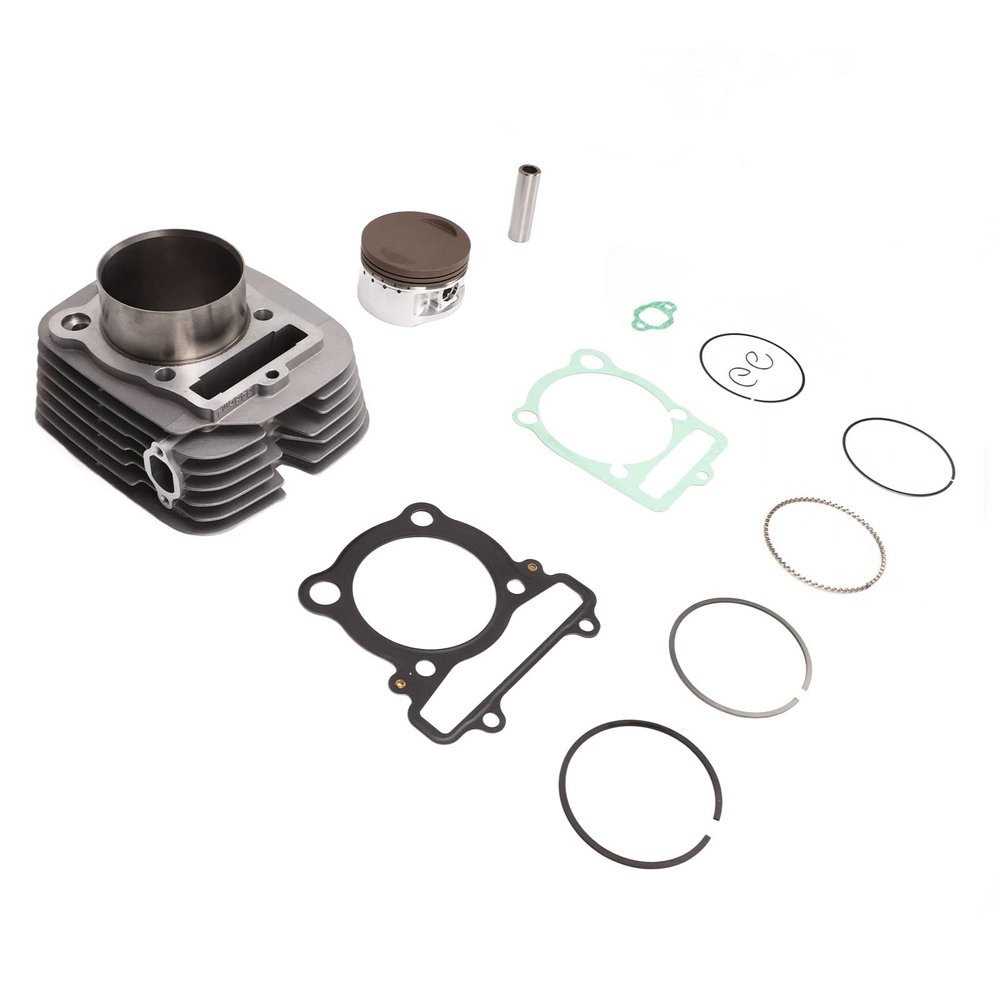 Thonlai Cylinder Piston Top End Kit, 13pcs Aluminum Alloy Replacement with High Strength and Impact Resistance, for Big Bear Grizzly 350 ATV 1987 2014