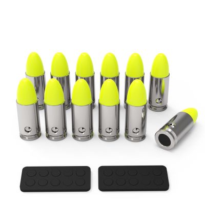 9mm Dummy Rounds Snap Caps Practice Rounds - Closed Weight & Precise Size for Safe Firearm Training, Fault Diction Test and Dry Fire Practice 12Pcs