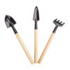 Three-piece Gardening Tool Set: Small Iron Shovel/rake/spade Planting Tools view 1