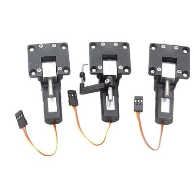 3.5KG 40g PZ-15090SN Servo Electric Retractable Worm Metal Landing Gear With Steering JR Plug For RC Fixed Wing Multicopter(1 set)