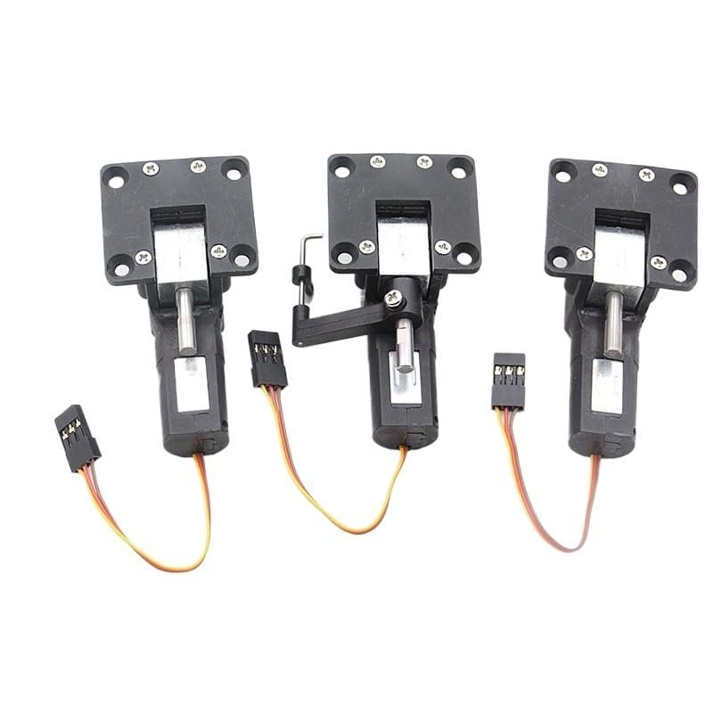 3.5KG 40g PZ-15090SN Servo Electric Retractable Worm Metal Landing Gear With Steering JR Plug For RC Fixed Wing Multicopter(1 set)