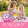 Giggle & Honey Floral Porcelain Tea Set for Girls view 2