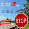 Solar LED Pedestrian Crossing Sign, 24" Aluminum Traffic Warning Sign, Solar-Powered Flashing Stop Sign, Bright & eco-friendlys Safety Alert for Road Users view 4