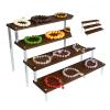Pffiocix Multi Levels Wooden Rack for Displaying Action Figures and Sweet Treats Display Stand for Model Cars Traditional Step Shelf for Collectibles view 2