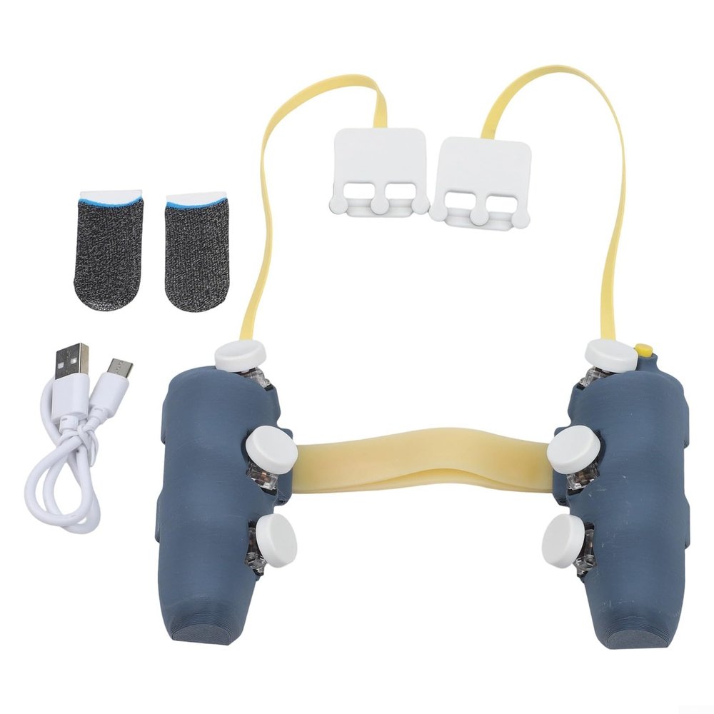 DIY Magnetic Game Controllers for iPad Tablet with for pulse Continuous Function, 3D Printed Shell, Quick Connects Buttons, Portable Lanyard for Action Games, Yellow(7.9~9.1)