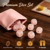 Crystal Mahjong Dice, Mahjong Squeeze Dice Bag, 15mm CrystalDice Polished Energy Stone, Dice Dish Mahjong, Gemstone Mahjong Dice Natural Crystal Clear Set, Lucky Gifts for Board Game Party (Purple*2) view 3