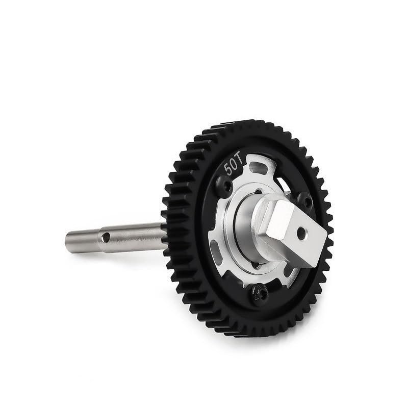 for 1/5 X-MA-XX & 1/6 Heavy-Duty Bearing Cush Drive Transmission Set - Main Gear & Input Shaft Upgrade for Trax-xas RC Cars(50 T)