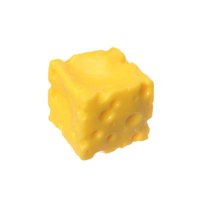 mogizui Cheese Cube Squeeze Toy for Stress Relief, Ultra Soft TPR Fidget Sensory Pack, Realistic Simulation Food Anxiety Relief Tool, 1.77 Inch, Yellow, 1/2/3 Count 1pc