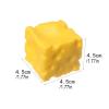 mogizui Cheese Cube Squeeze Toy for Stress Relief, Ultra Soft TPR Fidget Sensory Pack, Realistic Simulation Food Anxiety Relief Tool, 1.77 Inch, Yellow, 1/2/3 Count 1pc view 4