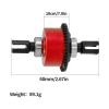 for 43T 10T Metal Diff Gear Set for ARR-ma 6S 1/8 1/7 RC Upgrade | Durable Front Rear Differential Parts(Red) view 2