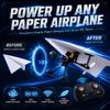 Rc Paper Airplane Motor Kit DIY Model Airplanes Launcher Construction Set with Gyro Stabilizer Dual Propellers Foldable Electric Remote Control Paper Plane Drone Stem Toy Tech Gadgets Gifts(Set 1) view 3