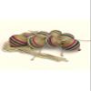 SODEF Wooden Spinning Top Set 8 Pieces Traditional Nostalgic Toy with 2 Meter String for Ages 8+ - Wood view 1