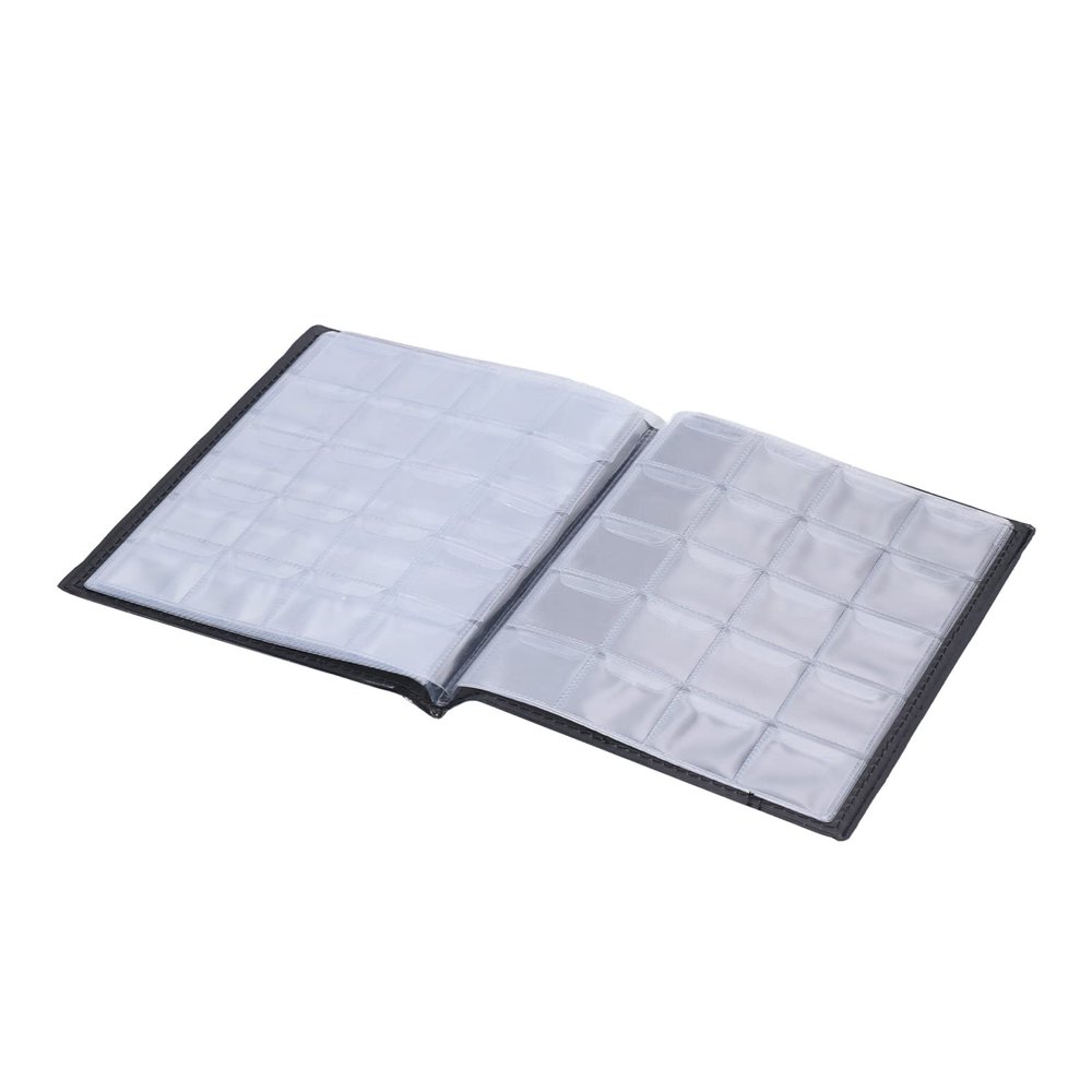Zerodis Collection Book 10 Pages 250 Holder Album Storage with Flap Clear PVC Pages for Medal Badge Token Display Gift