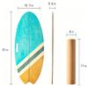 Balance Board Indoor Surfboard Surf Style Home Fitness with Wheel for Exercise, Athletic Training and Board Sports - Fun Workout Equipment For Balance, Stability and Improving Core Strength (Aqua) view 2
